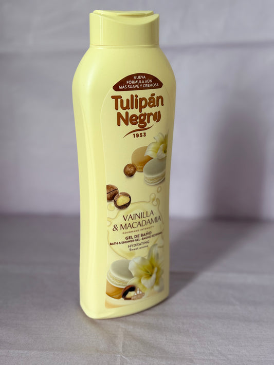 GEL DOUCHE & BAIN TULIPAN NEGRO VANILLE MACADAMIA 650ML