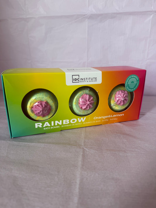 RAINBOW: ORANGE ET CITRON TRIO DE BOMBES DE BAIN